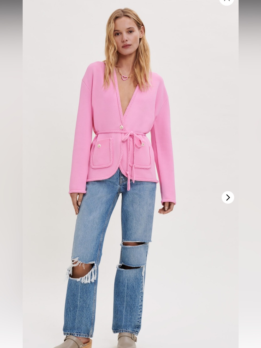 NWT Maje Madene Belted Knit Cardigan SZ M